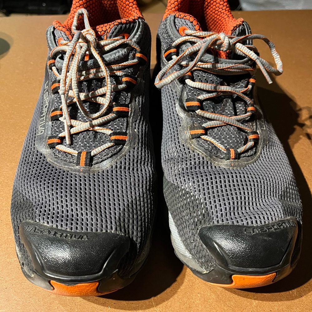 La Sportiva Charcoal and Tangerine Trail Shoes